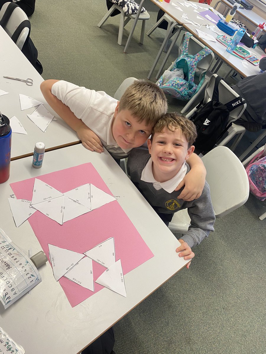 leck_miss's tweet photo. Children were showing great problem solving skills during Numeracy today where they had to use their addition skills to help them solve Tarsia puzzles. #cooperativelearning https://t.co/61U5KmsyZw
