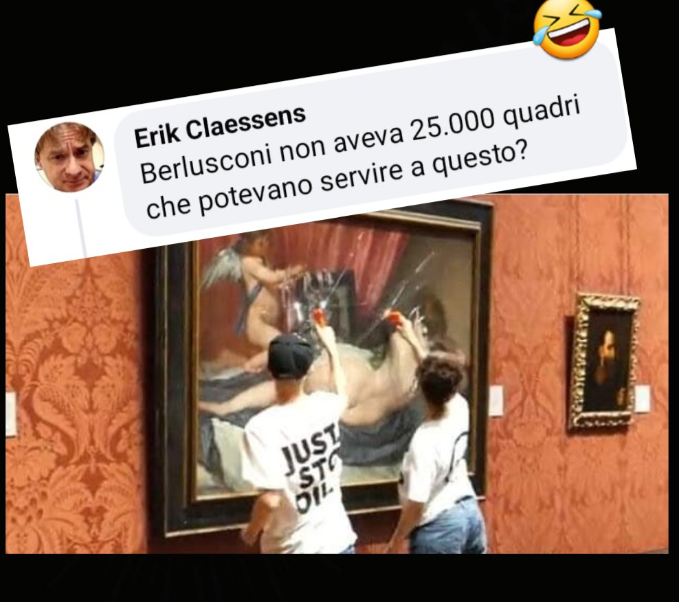 Arteamodino's tweet photo. A volte i vostri commenti sono meravigliosi.
Erik è un follower di vecchia data, segue Arte a modino dal Belgio, dove, a quanto pare, anche là è giunta la notizia della collezione di croste acquistate durante le televendite dall'ex premier. 🤣🤣🤣

#vandali #berlusconi #arte https://t.co/rIk40YqeUb