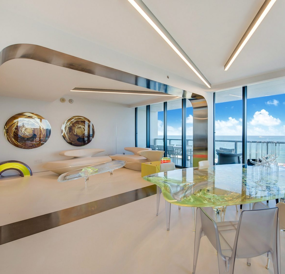 Iraqi-British award winning architect Zaha Hadid's Miami Beach apartment which was furnished with her own designs. #womensart
