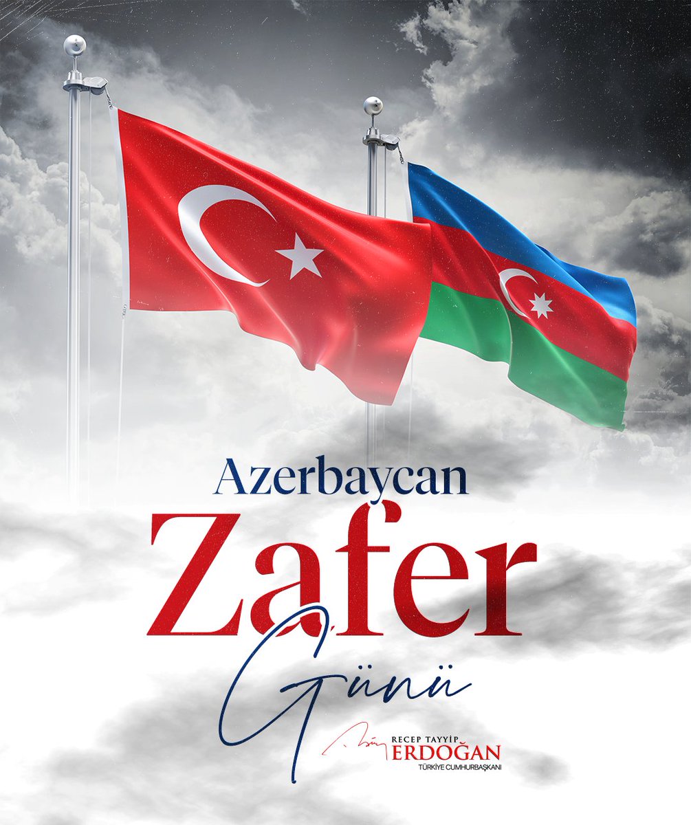 Kardeş Azerbaycan'ın 8 Kasım Zafer Günü'nü yürekten tebrik ediyor, Karabağ'ın azatlığı için 44 gün boyunca kahramanca mücadele eden gazilerimizi hürmetle, şehitlerimizi rahmetle yâd ediyorum. Karabağ Azerbaycan toprağıdır ve inşallah kıyamete kadar da öyle kalacaktır. 🇹🇷🇦🇿