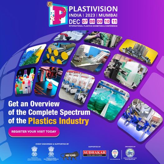 Plastivision India offers a comprehensive journey through the world of plastics,from 7th to 11th December at Bombay Exhibition Centre, Mumbai.

Pre-register your visit today: bit.ly/3P1LdDs

#Plastivision2023 #ShapingTheFuture #InnovationInPlastics #PlastivisionIndia