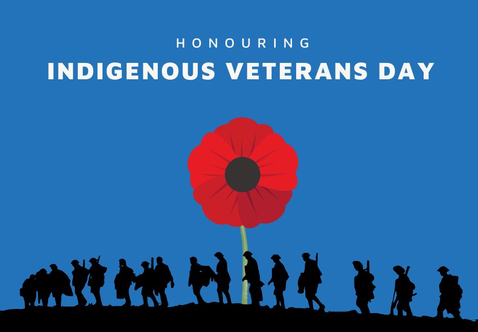Today, November the 8th, we would like to honour and recognize the innumerable contributions made by First Nations, Inuit and Métis soldiers and veterans who have served and continue to serve around the world in times of war, conflict, and peace. Forever grateful.