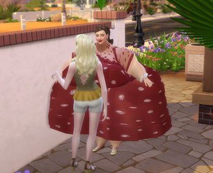 Simstress1's tweet image. Amazing what a little mod and some junk food can do! 🧐 #Sims4weightgain #roBurky #Sims4