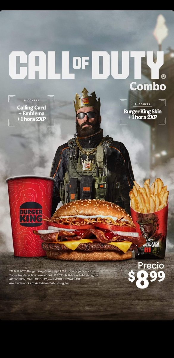 charlieINTEL's tweet photo. This is the Burger King bonus Operator Skin for Modern Warfare 3. https://t.co/MKdtua2PyH