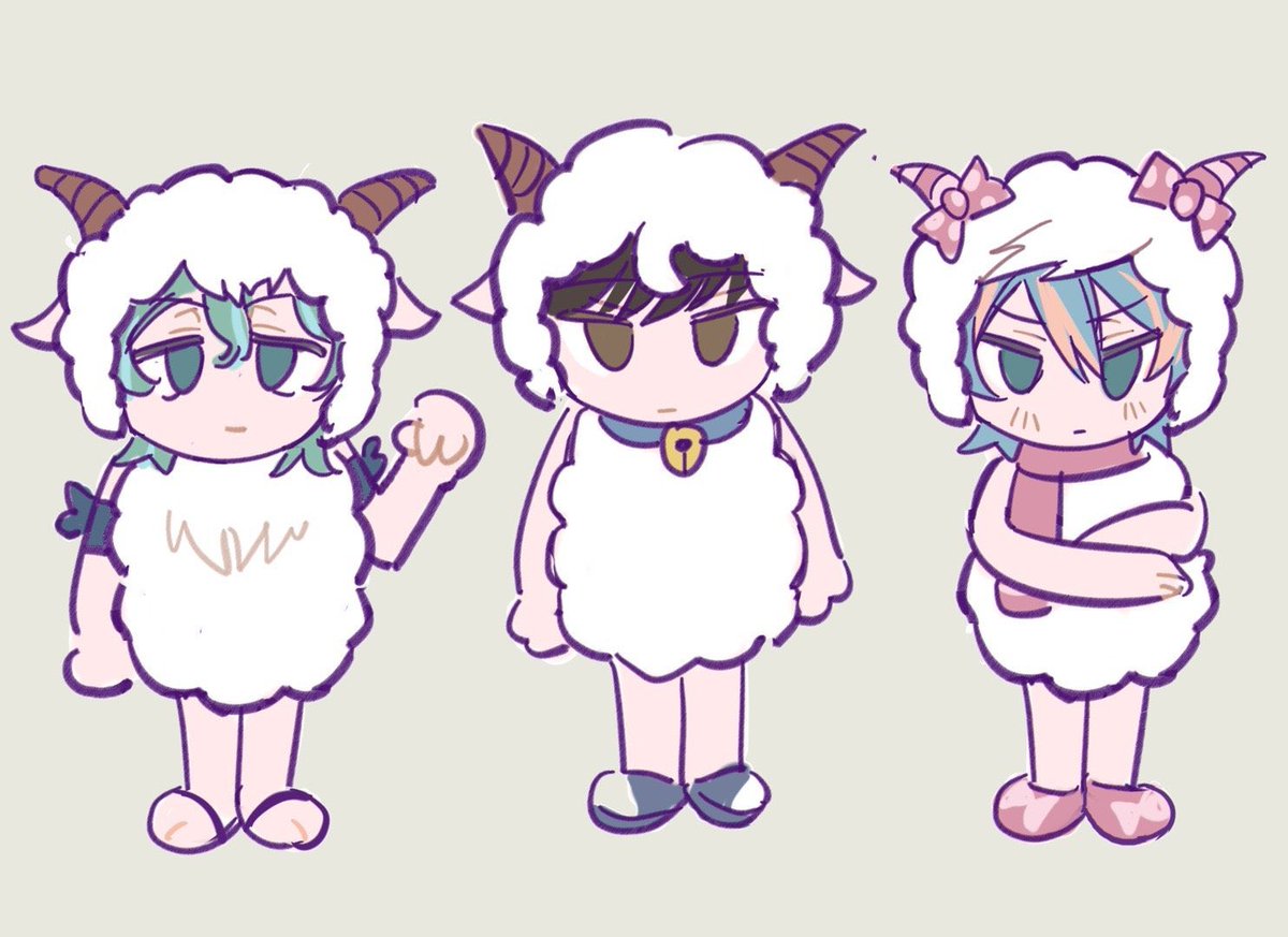 玩外国人看不懂的烂梗
There are three sheep,Haruka likes Yamato,but he hates Kanata.Kanata likes Haruka,but he always makes Haruka angry.They are from a Chinese cartoon.If you have watched 喜羊羊与灰太狼,you will get it.