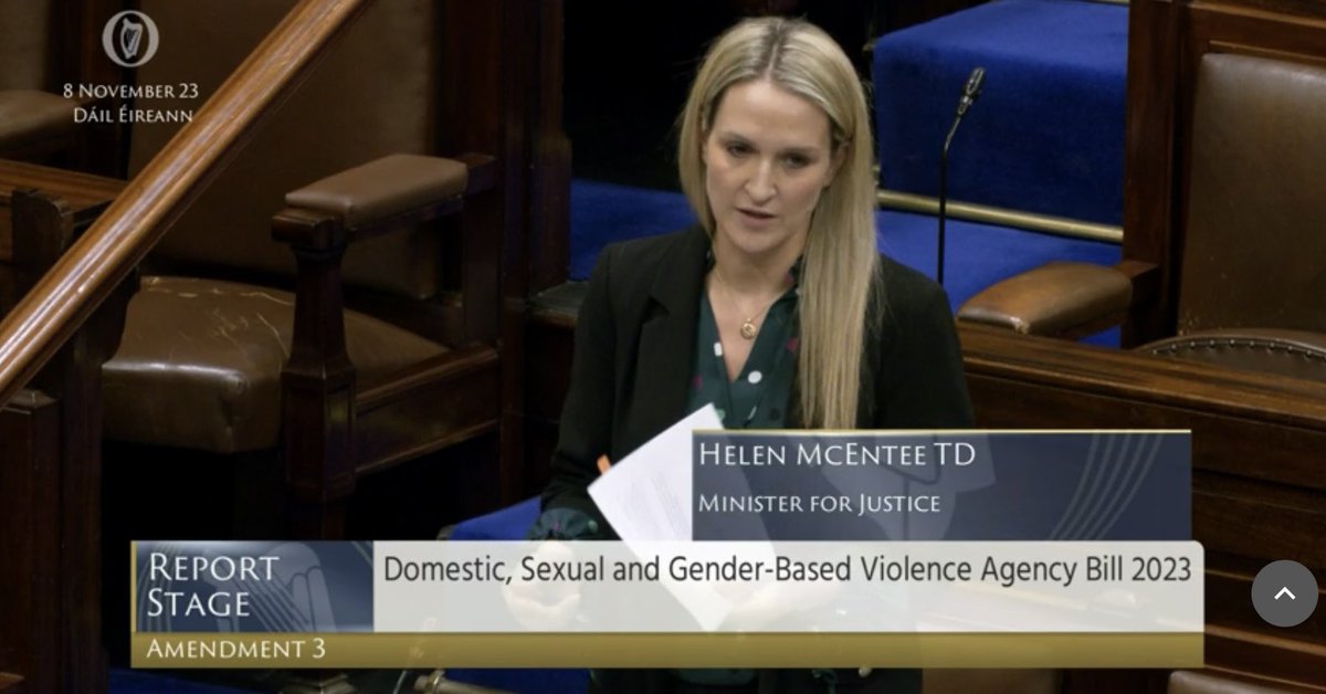 Another significant step today towards establishing our new Domestic Violence Agency next January. 

The legislation has just passed the Dáil and will now go to the Seanad.

This is central to our goal of achieving Zero Tolerance of domestic, sexual and gender based violence.