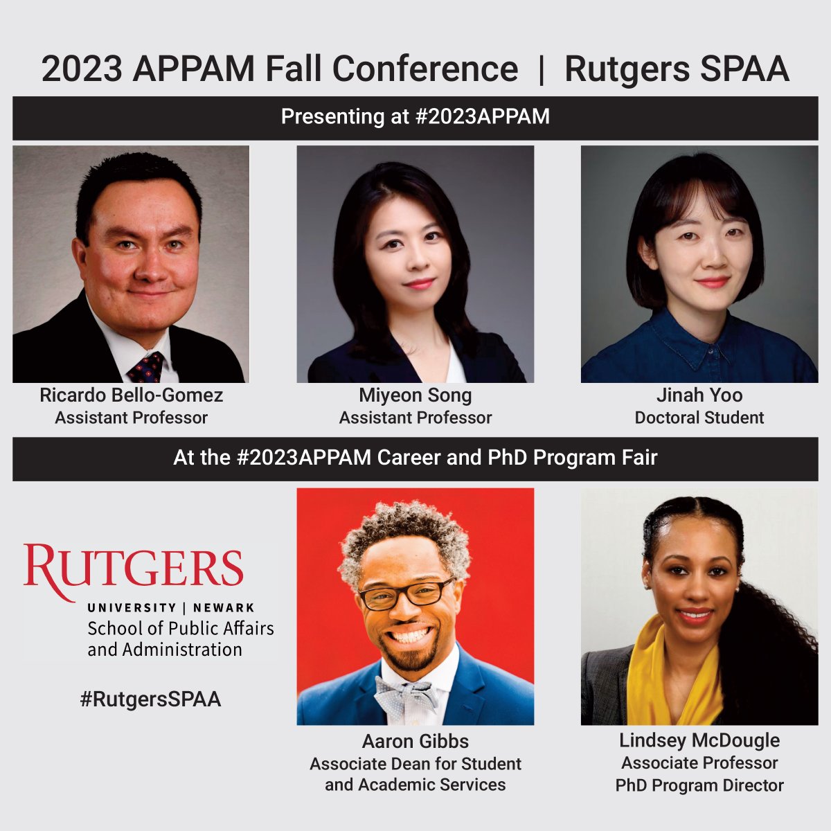 Rutgers School of Public Affairs and Administration is proud to sponsor and participate in the <a href="/APPAM_DC/">APPAM</a> 2023 Fall Conference this week in Atlanta.

Check out where to find #RutgersSPAA at #2023APPAM: 
go.rutgers.edu/spaa-appam-2023