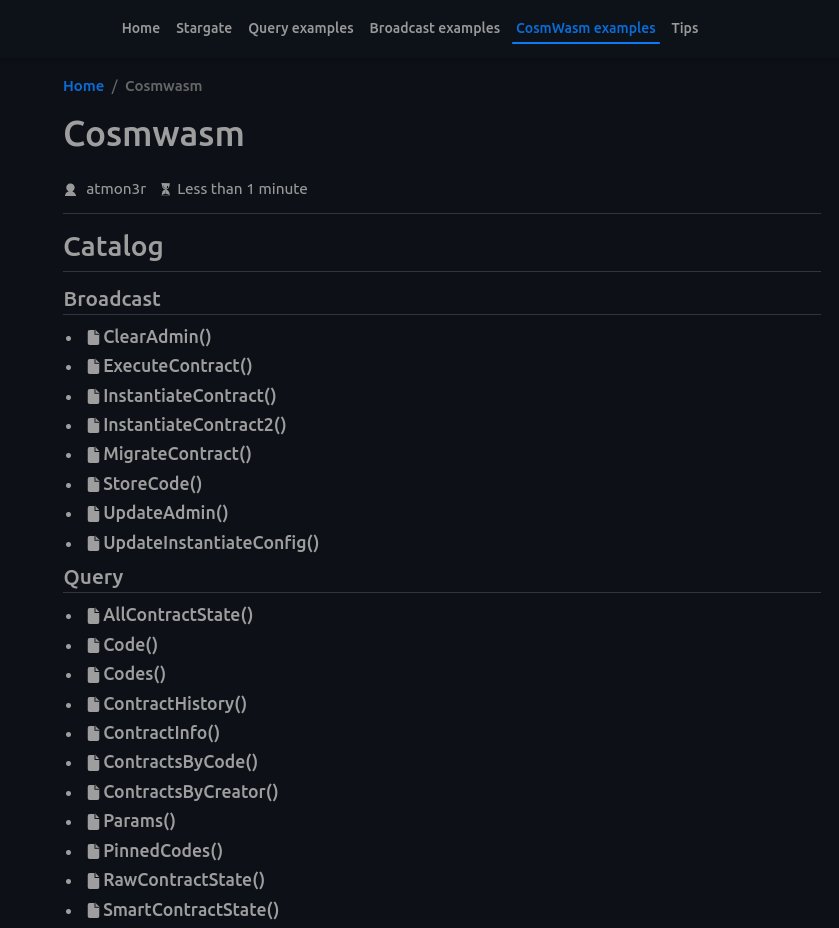 atmon3r's tweet image. 🚨 Update: Added documentation for the use of the #cosmWasm module by #cosmJs lib 👀

⛓️ Link: atmoner.github.io/cosmjs-example…