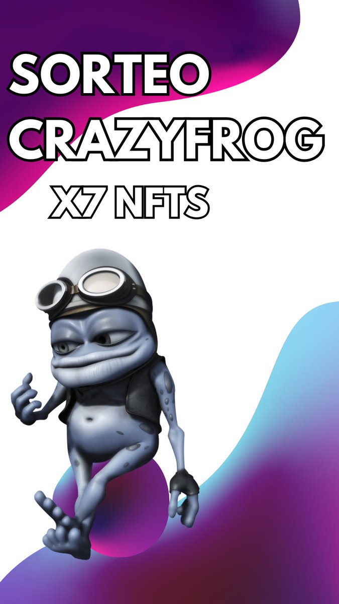 Tiempo sin aparecer por aqui pero vamos ha hacerlo con un sorteito sorteo x7 NFTs de @CrazyFrogTKN solo siganlos y denle RT a este Tweet ! 

🌐 Web : cryptofrog.online
✉️ Telegram : t.me/CRYPTOFROGOFIC…
✖️ Twitter : x.com/CrazyFrogTKN