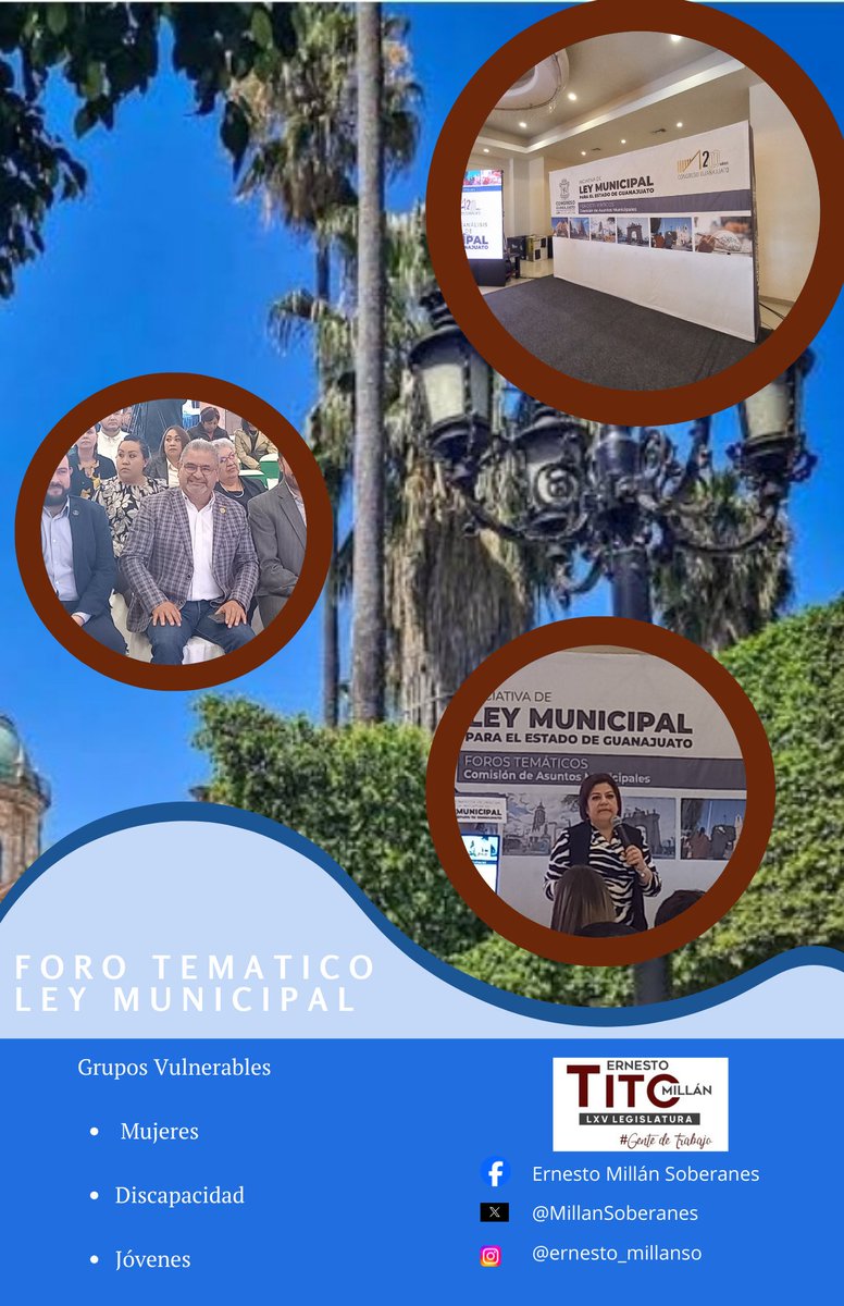 Desde el bello municipio de #Abasolo y con la anfitrionia de la Pta Municipal <a href="/BarbaCervantes/">Rocio Cervantes Barba</a> seguimos con el análisis de la #LeyMunicipal.

Esta ocasión tocó el tema de Grupos Vulnerables:
✅️   Mujeres
✅️   Personas con Discapacidad
✅️   Jóvenes