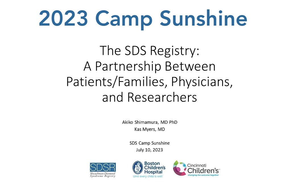 SDSregistry's tweet photo. Hello👋Would you like to hear more about what the #SDS Registry is up to?🔬

Please visit https://t.co/6AtwS9S9VQ and click on the Patients and Families Tab. Here, you will find the Presentations link where you can learn about #SDSR updates we shared this summer at #CampSunshine! https://t.co/OdkxpbEZs2