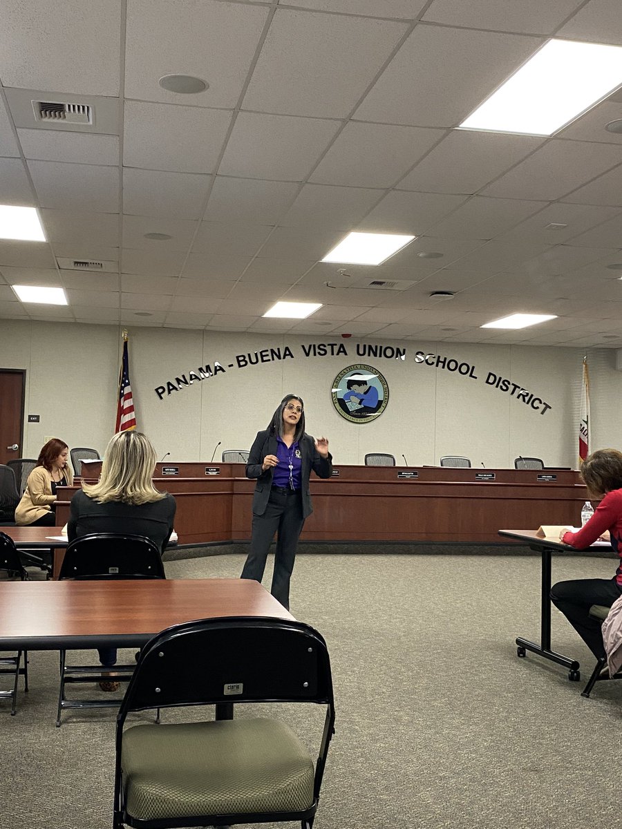 Cristina Ishii sharing with DELAC the great things happing at Castle Elementary to support our English Learners!