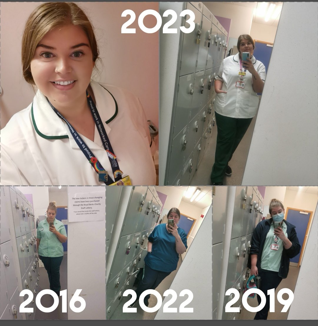 My therapy uniform journey over the last 7 years... #NewlyQualifiedOT #EarnedTheStripes