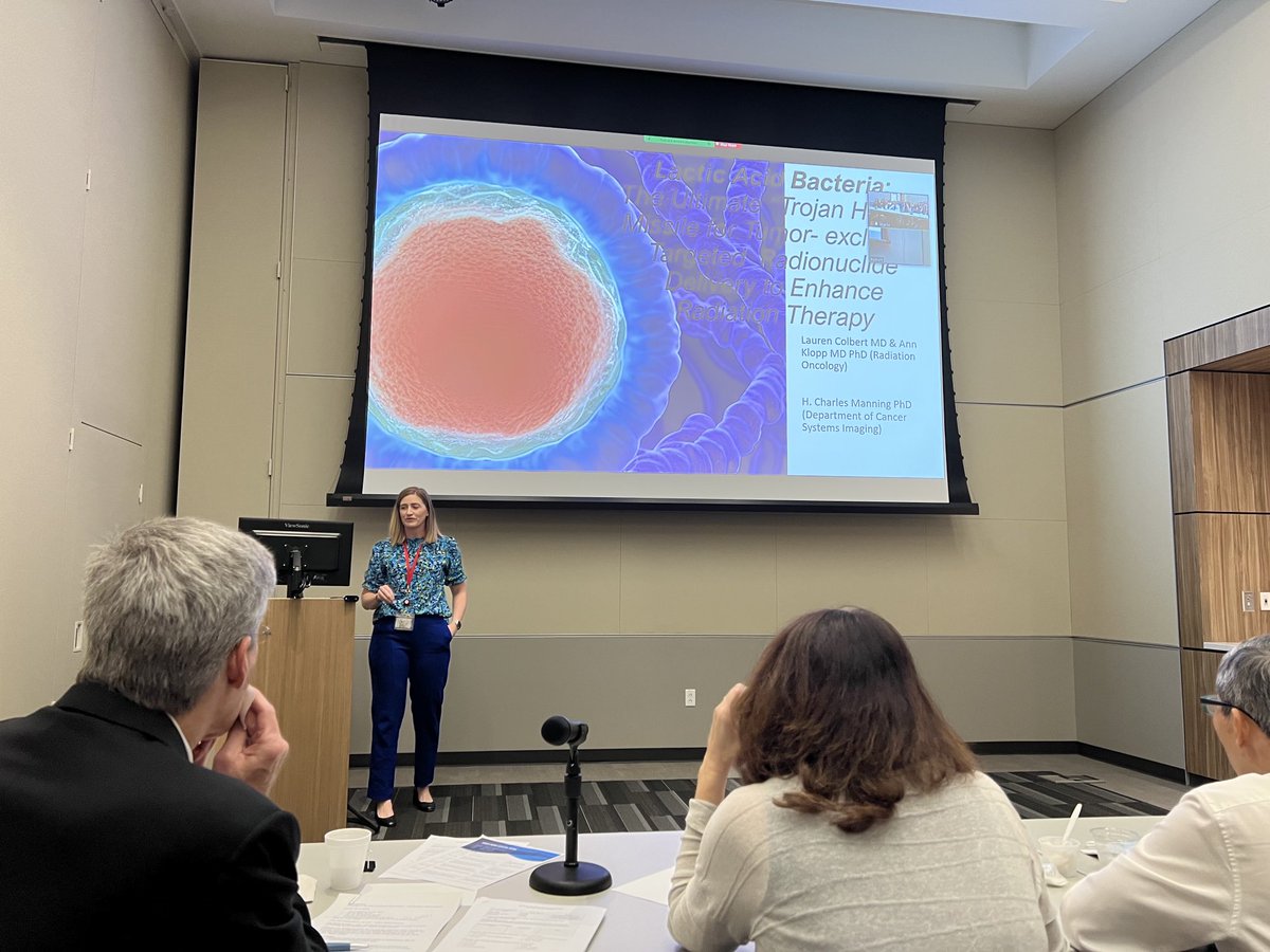 ACKoongMDPhD's tweet photo. Congrats to our @MDAndersonNews #radonc Shark Tank competitors. The winning team, lead by Drs. Emil Schueler/Mike Spiotto receives $75K to study #FLASH_RT effects on immune system. Maybe next year @mcuban would like to judge these projects to #endcancer? https://t.co/hzu7brX6Px