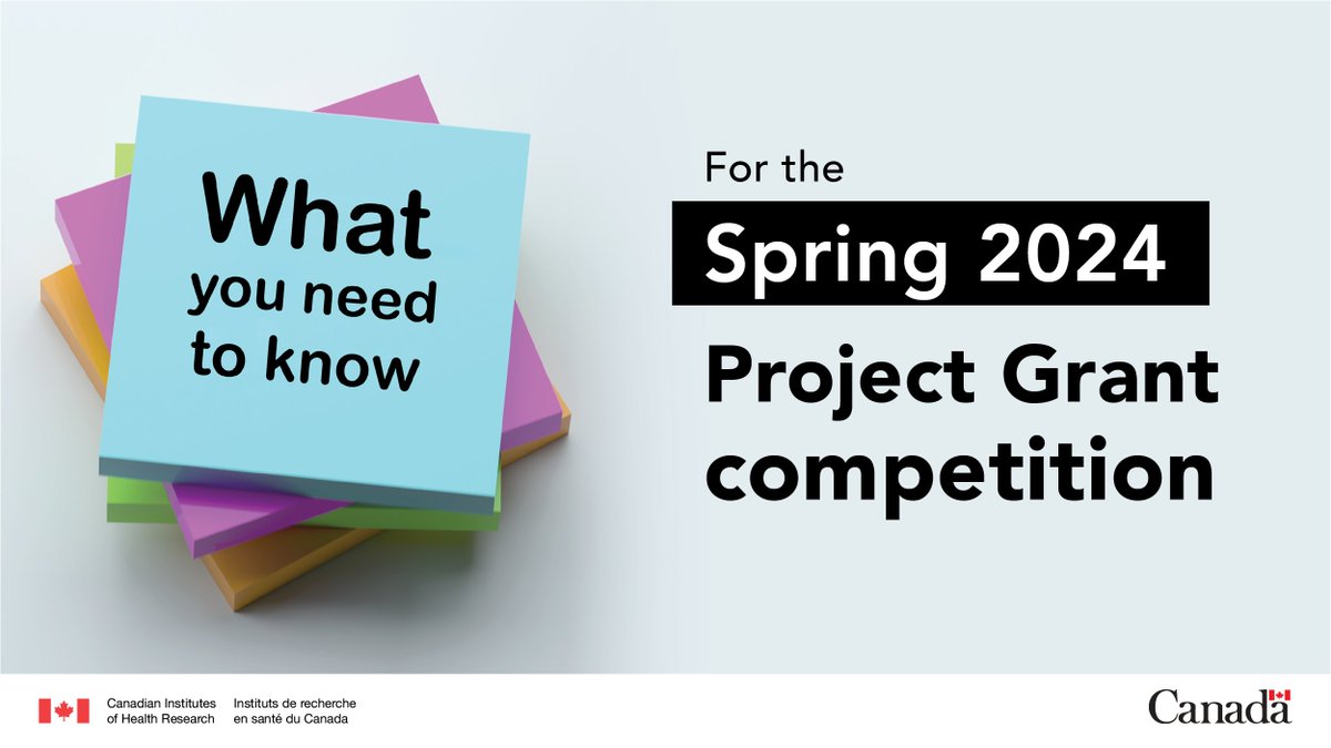 Attention 📢 If you’re thinking of applying or peer reviewing for the Spring 2024 Project Grant competition, we have some important updates for you: cihr-irsc.gc.ca/e/53700.html