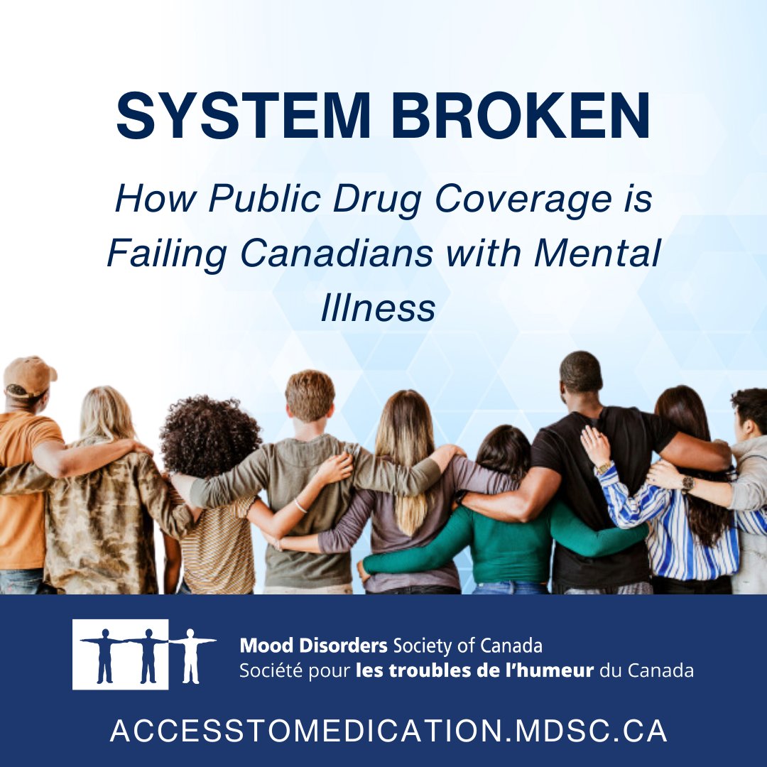 Canada's public drug system is in crisis! 🚨 Delays and inequities are hurting those with mental illnesses. It's time for gov’t to wake up, join forces to remove roadblocks and ensure access to vital medications. Learn more accesstomedication.mdsc.ca 💊 #SystemBroken #AccessToMeds