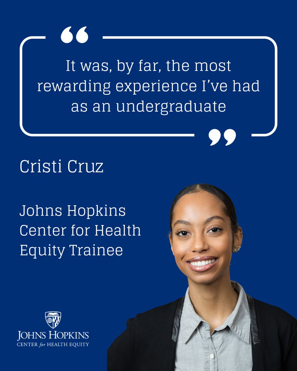 'It was, by far, the most rewarding experience I’ve had as an undergraduate' Read all about Cristi Cruz's experience in CHE's #traineeprogram! 🔗 loom.ly/Ss7N8ik Interested in becoming a CHE trainee? Learn how! loom.ly/z3XNwKE #healthequity