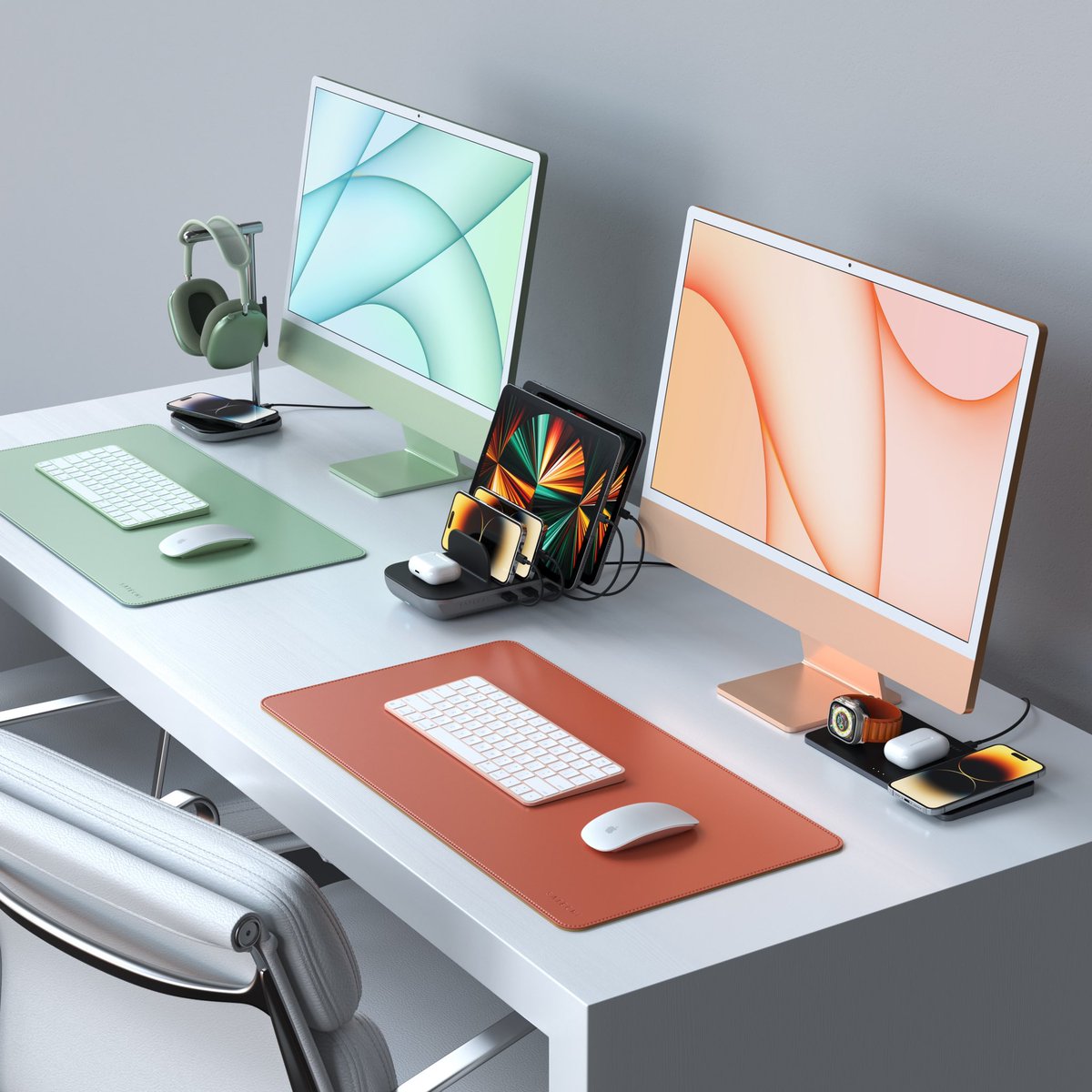 Satechi's tweet image. Choose your ✨favorite desk setup✨ 

Comment your choice below 👇

#desksetup #minimaldesksetup #minimalsetup #setupinspiration