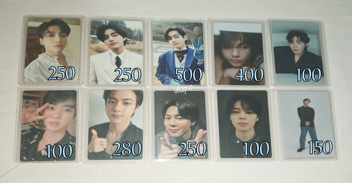 wts lfb bts ph #ulapxsells 

assorted bts photocards

    — good to mint. 
    — payo or dop 
    — loc: manila

help rt! 🙇🏻‍♀️
^^ reply/dm mine to claim 

 🏷 wts bts v taehyung jk jungkook jimin seokjin jin namjoon rm hobi jhope
