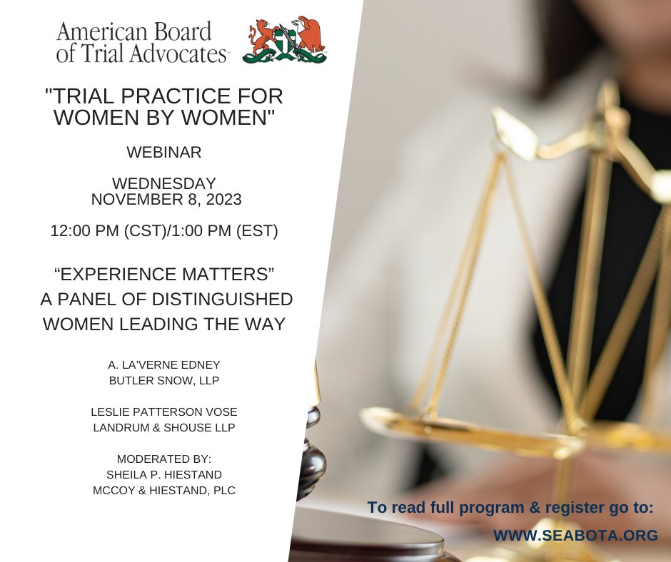 SEABOTA (American Board of Trial Advocates) tweet media