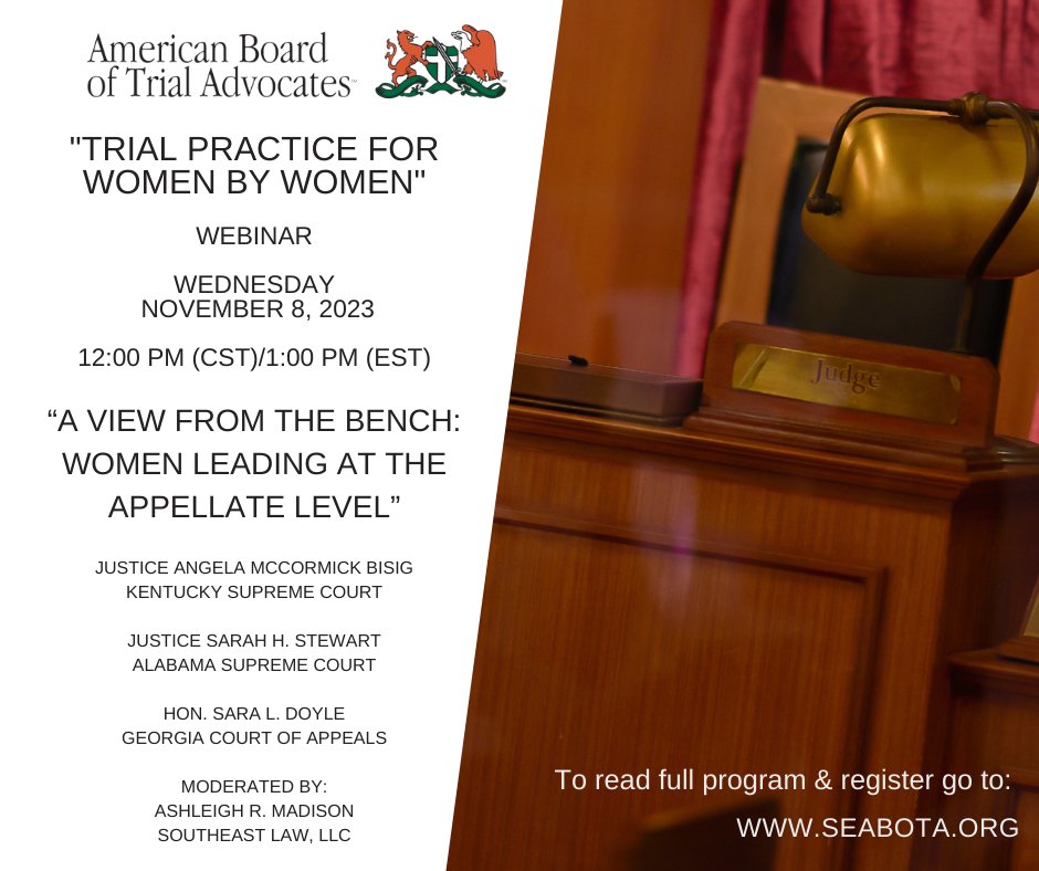 SEABOTA (American Board of Trial Advocates) tweet media