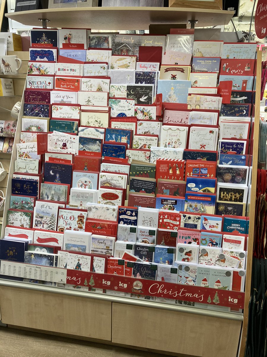 A great Xmas card display at #Driffieldpostoffice from Cardgains suppliers including @NoelTattGroup @UKGreetings @AbacusCards @CyrilService @Prog_Greetings @greetingstoday