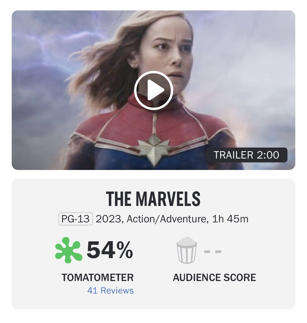 The Marvels - Rotten Tomatoes