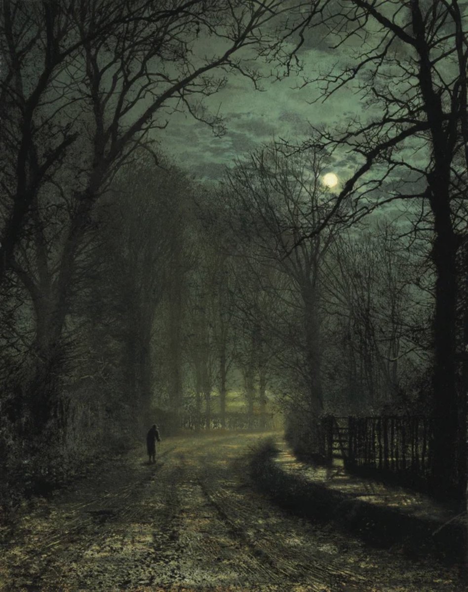 A Yorkshire Lane in November by John Atkinson Grimshaw 1873