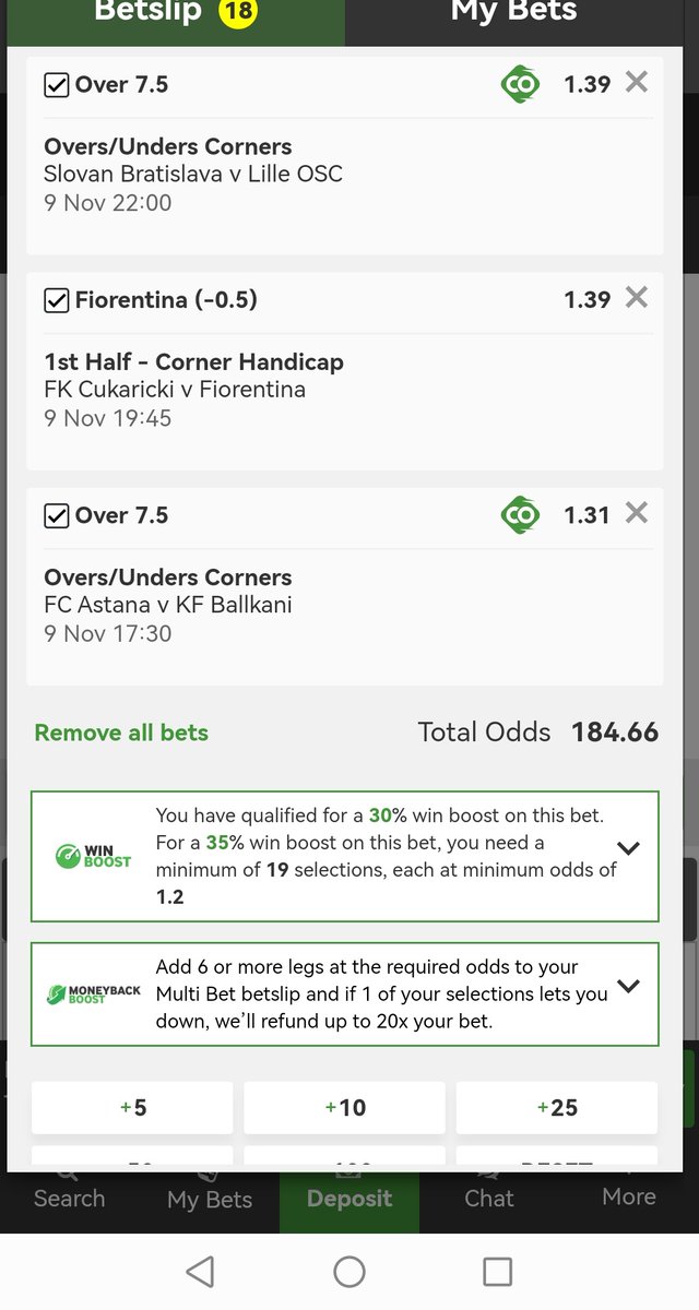 Twince8l_M's tweet photo. Corners I just placed a bet with Betway. Tap here to copy my bet or search for this booking code in the Multi Bet betslip X5E10ADB4 https://t.co/5bZHLnz8Do https://t.co/aDv4VzOy3Q