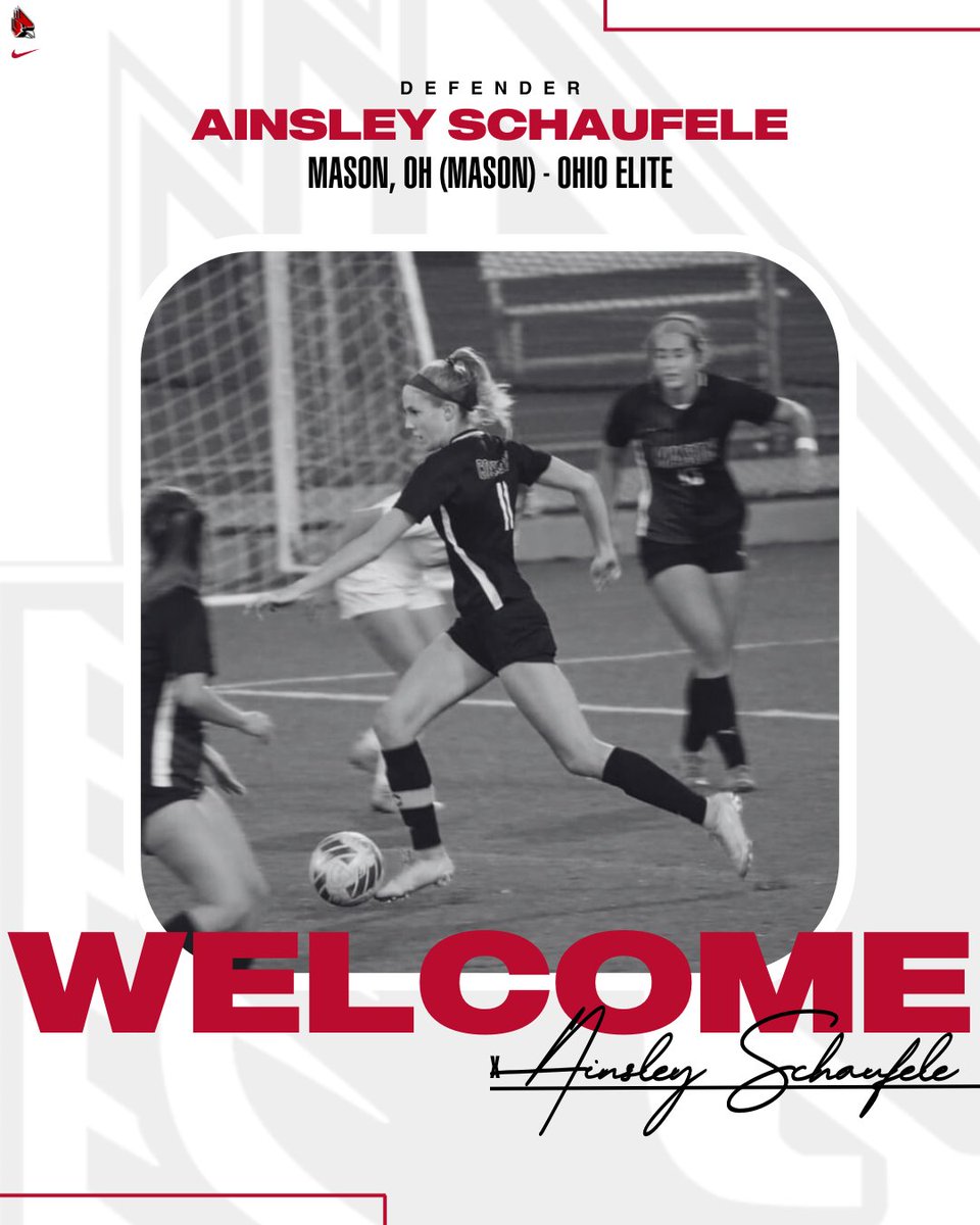 🚨 NEW CARDINAL ALERT 🚨

We’re very excited to welcome Ainsley Schaufele (<a href="/AinsleyS_15/">Ainsley Schaufele</a>) to the Ball State Soccer Family ♥️

#ChirpChirp x #WeFly x #NationalSigningDay