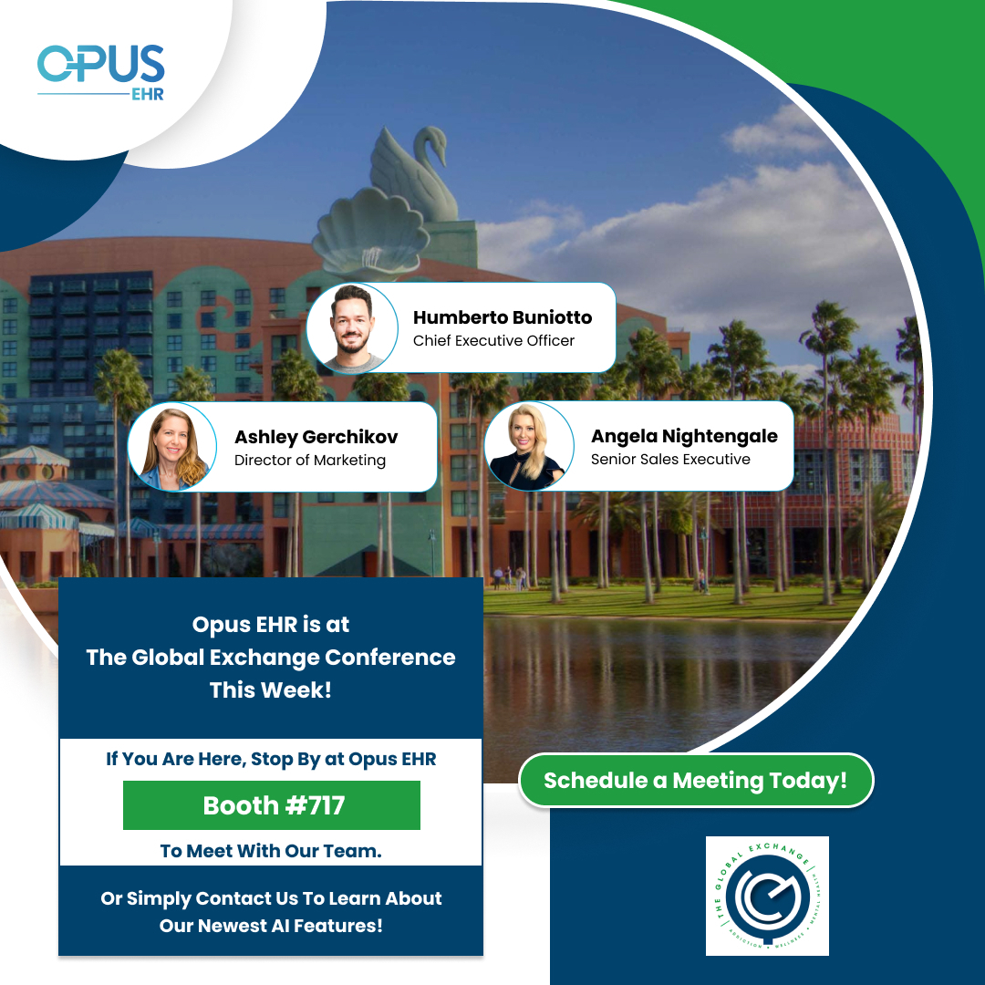 OpusEHR's tweet photo. Opus EHR is gearing up for an exciting return to the The Global Exchange Conference at the Walt Disney World Dolphin Resort! 

🚀 If you're attending, don't miss the chance to connect with us at booth #717. 

🔗 https://t.co/0SoTJBsN9R 

@GXConference #DigitalHealth #GXC2023 #EHR https://t.co/BMaaC06xZD