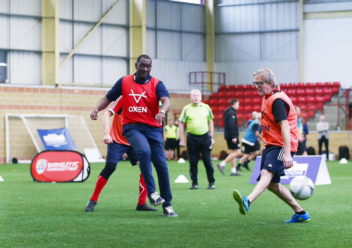 Always a pleasure working with @EmileHeskeyUK. Today Emile partnered with @SkyBet for an @EFL partnered community event launch at Barnsley’s Oakwell Stadium