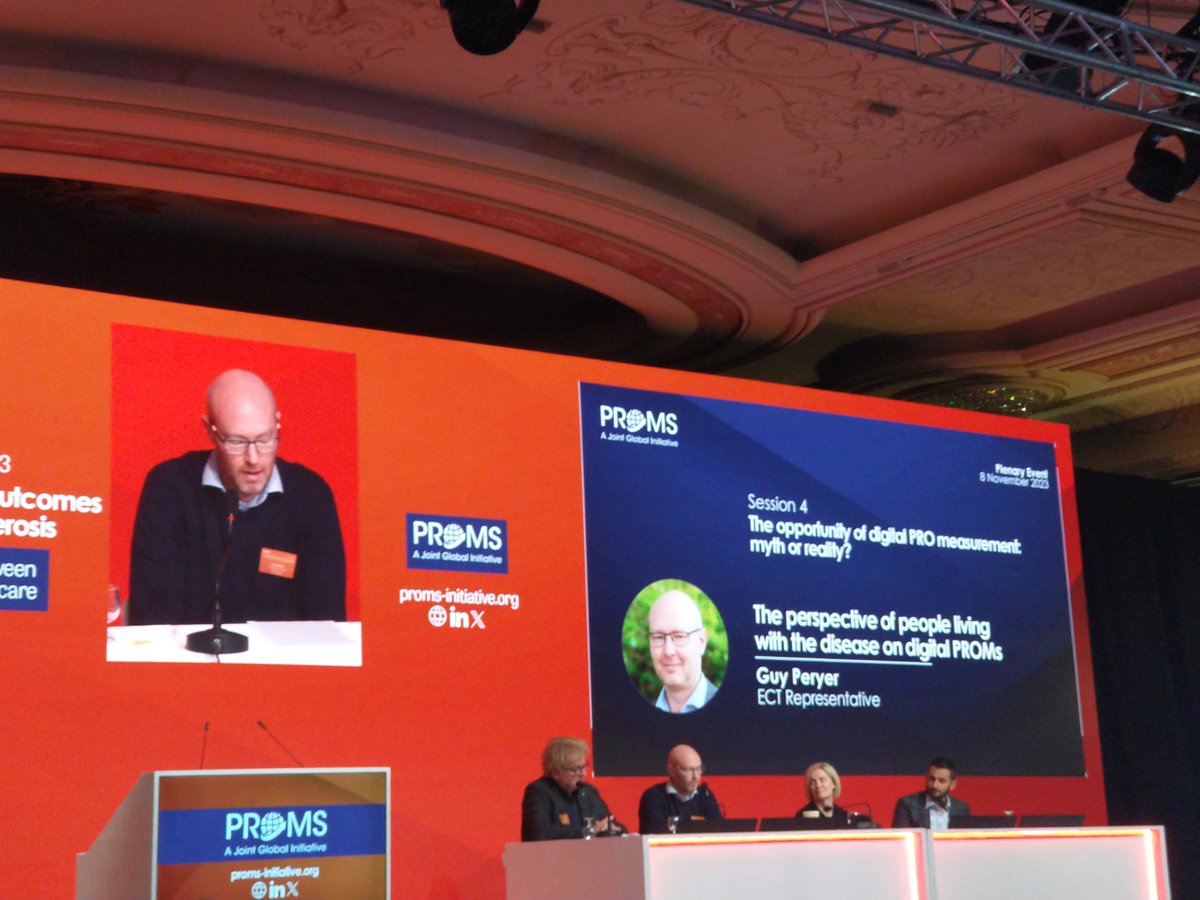 Anne Helme (@annehelme) on Twitter photo Dr Guy Peryer, member of <a href="/PromsInitiative/">Global PROMS Initiative</a> Engagement Coordination Team, shares his perspective on digital PROMs for #MS - beneficial if:
➡️ they've been co-designed with people affected by MS
➡️ with a specific purpose that is understood by both the patient and clinician Dr Guy Peryer, member of <a href="/PromsInitiative/">Global PROMS Initiative</a> Engagement Coordination Team, shares his perspective on digital PROMs for #MS - beneficial if:
➡️ they've been co-designed with people affected by MS
➡️ with a specific purpose that is understood by both the patient and clinician