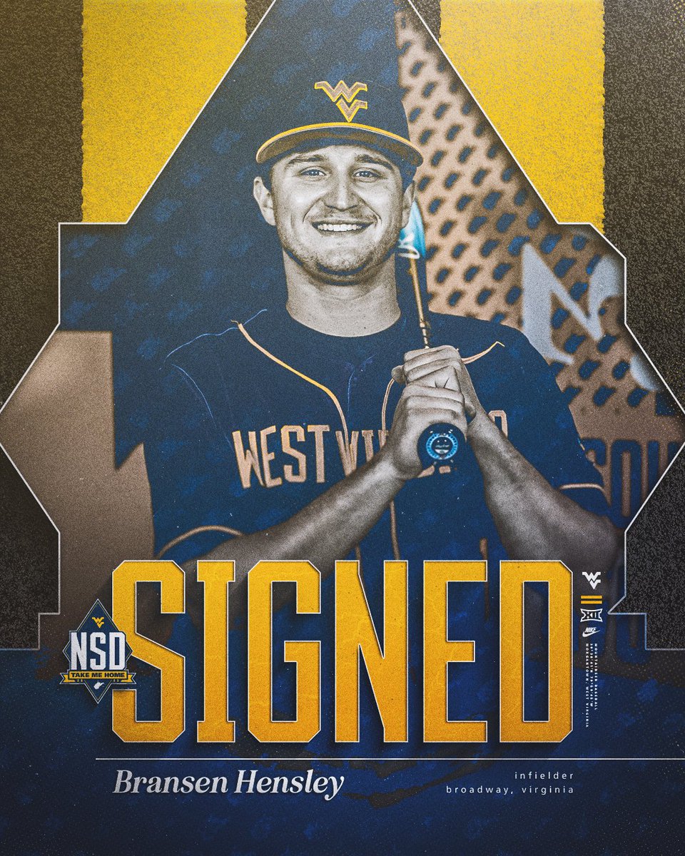 WVUBaseball's tweet photo. 𝓢𝓲𝓰𝓷𝓮𝓭 ✍

Welcome to Morgantown, Bransen!

#HailWV https://t.co/vJjGfSh7c7