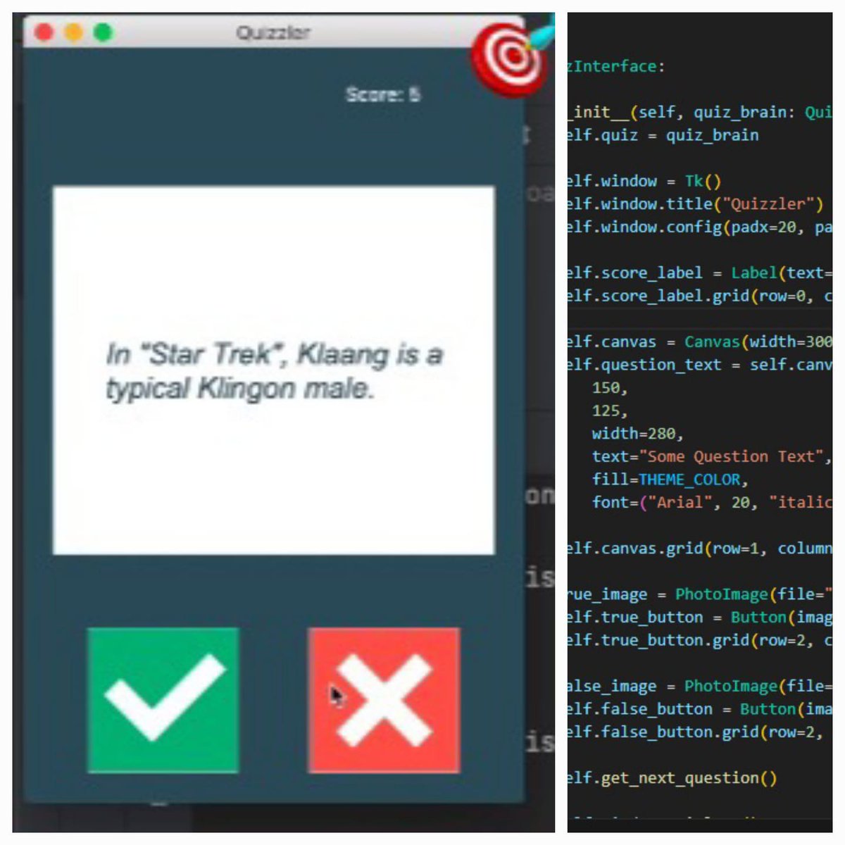 mathametician's tweet photo. Day3️⃣4️⃣. #100DaysOfCode 
I'm here for another created trivia Quiz App using #tkinter and #GUI. I love this MCQ-based app. Instant feedback response.👍
Test your knowledge of the various topics with multiple-choice answers.💯👌
#python #code #codeneebies #codecomunity https://t.co/YCuFgNCtLZ