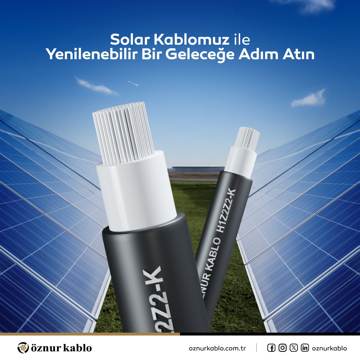 oznurkablo's tweet photo. Solar Kablomuz ile yenilenebilir bir geleceğe adım atın. 

#öznurkablo #kablo #enerji #elektrik #alçakgerilim #ortagerilim #flamcor #elektriktesisatı #elektrikproje #solarkablo https://t.co/BySMG1Pg5g