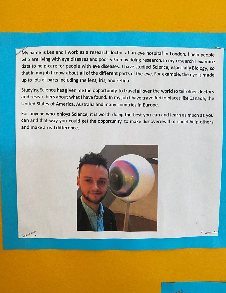 Happy #STEMDay 🧬🔬📐
Throwback to this photo on a wall display at my nephew’s school about having a ‘Career in Science’. Featuring the giant 👁 at Het Oogzikenhuis Rotterdam