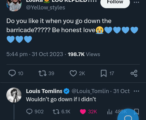 8Mipe8's tweet photo. With tour back tonight 🙌 I'd like to point out that his reply isn't to be taken as invitation to be rough, touch him inappropriately, choke him or stretch and rip off his clothes. What he likes is the intense energy of the crowd he feels coming back to him #BeGentleWithLouis 💙 https://t.co/aNsgjghryl