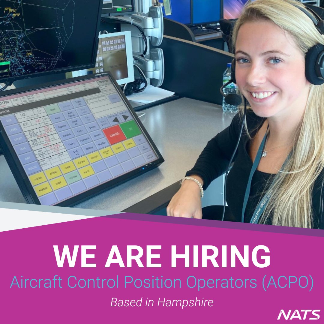 📣 Calling all aviation enthusiasts! We are looking for Aircraft Control Position Operators to join our Simulator team in Hampshire.

Apply at bit.ly/3QPOMyR

Find out more about the exciting role from one of our current ACPOs 👉  bit.ly/3khaBtf