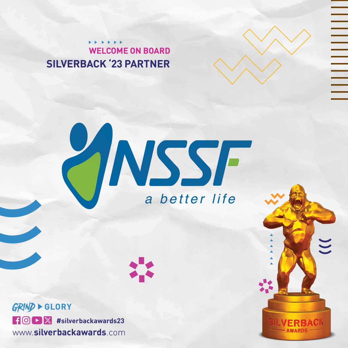 mediasurgeon's tweet photo. 💃🔊Meet another #SilverbackAwards23 partner. @nssfug takes a stand with the @UAA_Uganda &amp; @UMS_Marketer  to celebrate and honour the exceptional marketers ,communicators&amp; advertisers who are making a lasting impact on Uganda's communication landscape.
#UGpr #awards https://t.co/PDPngFLTIb