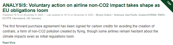 Bryony Collins (@bryonync) on Twitter photo <a href="/SataviaUK/">SATAVIA</a> tells me the first forward-purchase carbon credit deal has been signed for avoiding contrails -- the planet-warming non-CO2 pollution created by flying -- at <a href="/AviationCarbon2/">Aviation Carbon</a>, with <a href="/KLM/">KLM</a> <a href="/etihad/">Etihad Airways</a> joining efforts to limit contrail creation bit.ly/3u2px3b <a href="/SataviaUK/">SATAVIA</a> tells me the first forward-purchase carbon credit deal has been signed for avoiding contrails -- the planet-warming non-CO2 pollution created by flying -- at <a href="/AviationCarbon2/">Aviation Carbon</a>, with <a href="/KLM/">KLM</a> <a href="/etihad/">Etihad Airways</a> joining efforts to limit contrail creation bit.ly/3u2px3b