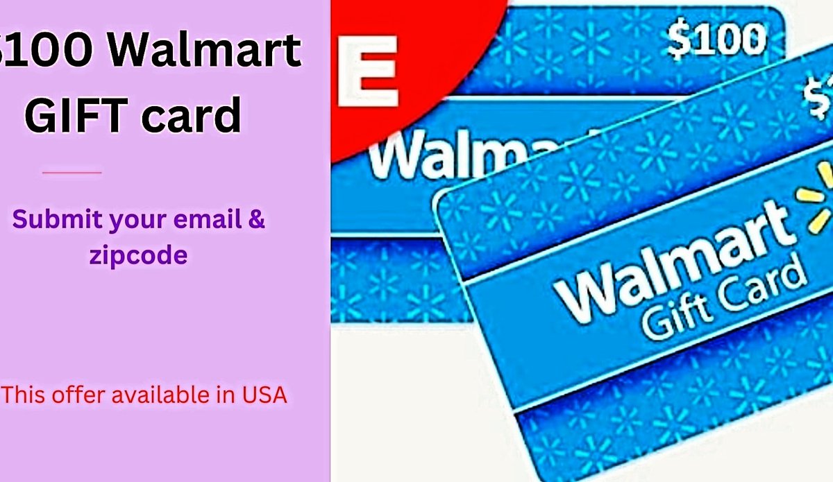 quickdeal365's tweet photo. 🛒 Get $100 Walmart gift card  🇺🇸
Enter : https://t.co/7IVzacBEGP
 
Follow these steps:
1.Follow us @quickdeal365
2.Retweet this post.
3.Tag a friend who loves shopping 

#Walmart #Giveaway #USA #Txscapitalone #GTA6 #MeanGirls #Ghostbusters #outage #Gaza_Geniocide https://t.co/vWmJszWF7q