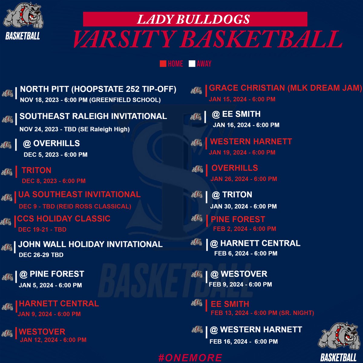 We got action! Schedule drop for Lady Bulldogs basketball

#GDTBAD #ALLIN #OneMore