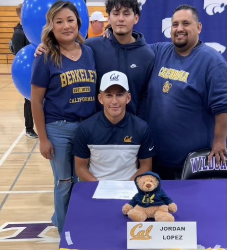 Today was the day @jordan_Lopez9 is officially a @CalBaseball 🐻. We are proud of Jordy, we are thankful for all his coaches, teammates, friends and family for all the support. Thanks to all the coaches who helped Jordy grow as a player and teammate.