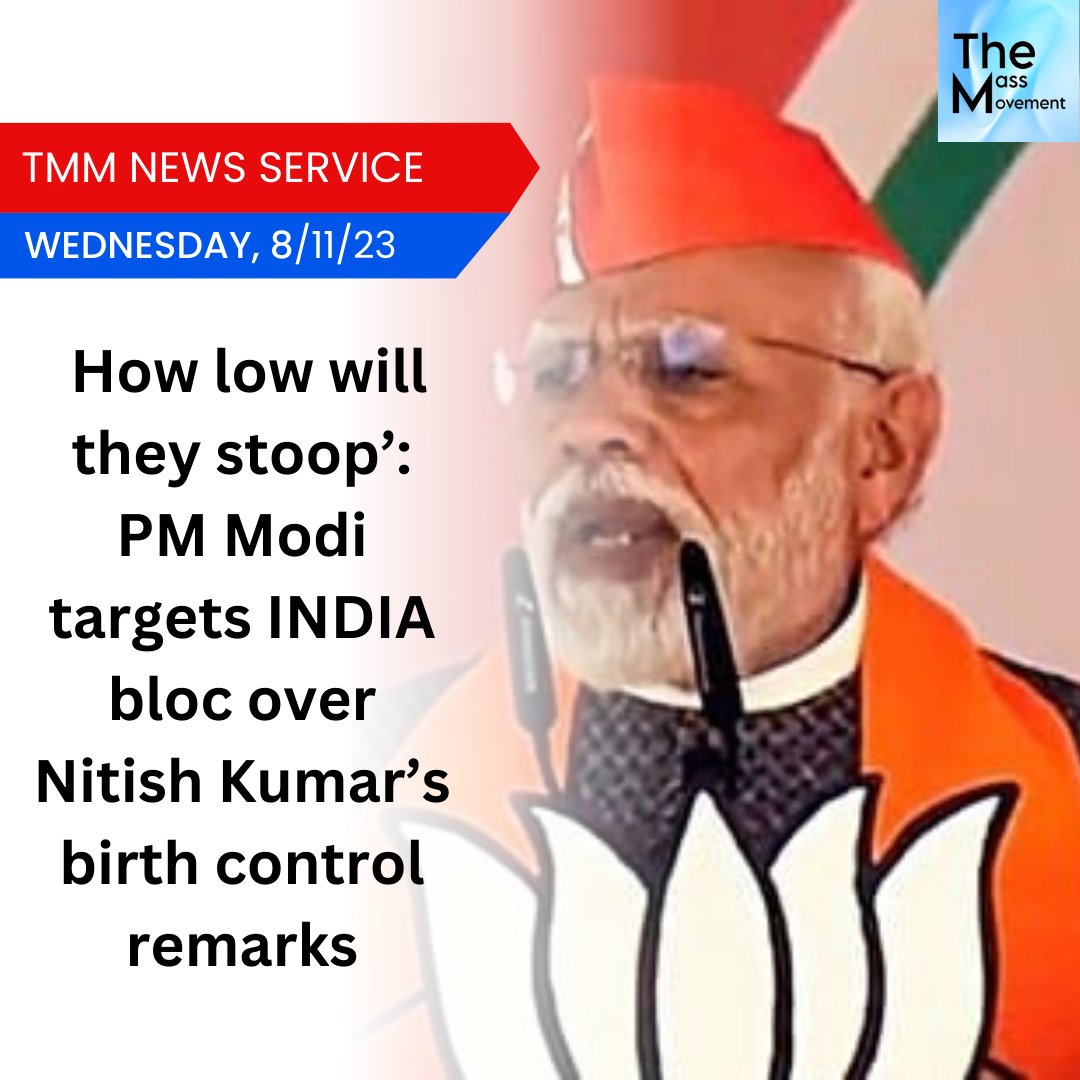 PM attacks INDIA bloc over Nitish's controversial remarks on Birth Control.