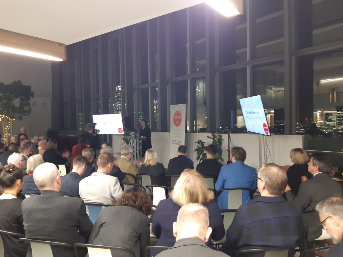 At the Blue Fin Building tonight, getting ready to crown the 2023 #UrbanismAwards winners. It’s great to have so many finalists, AoU members, and other guests attending tonight. Stay tuned for live updates from the ceremony…