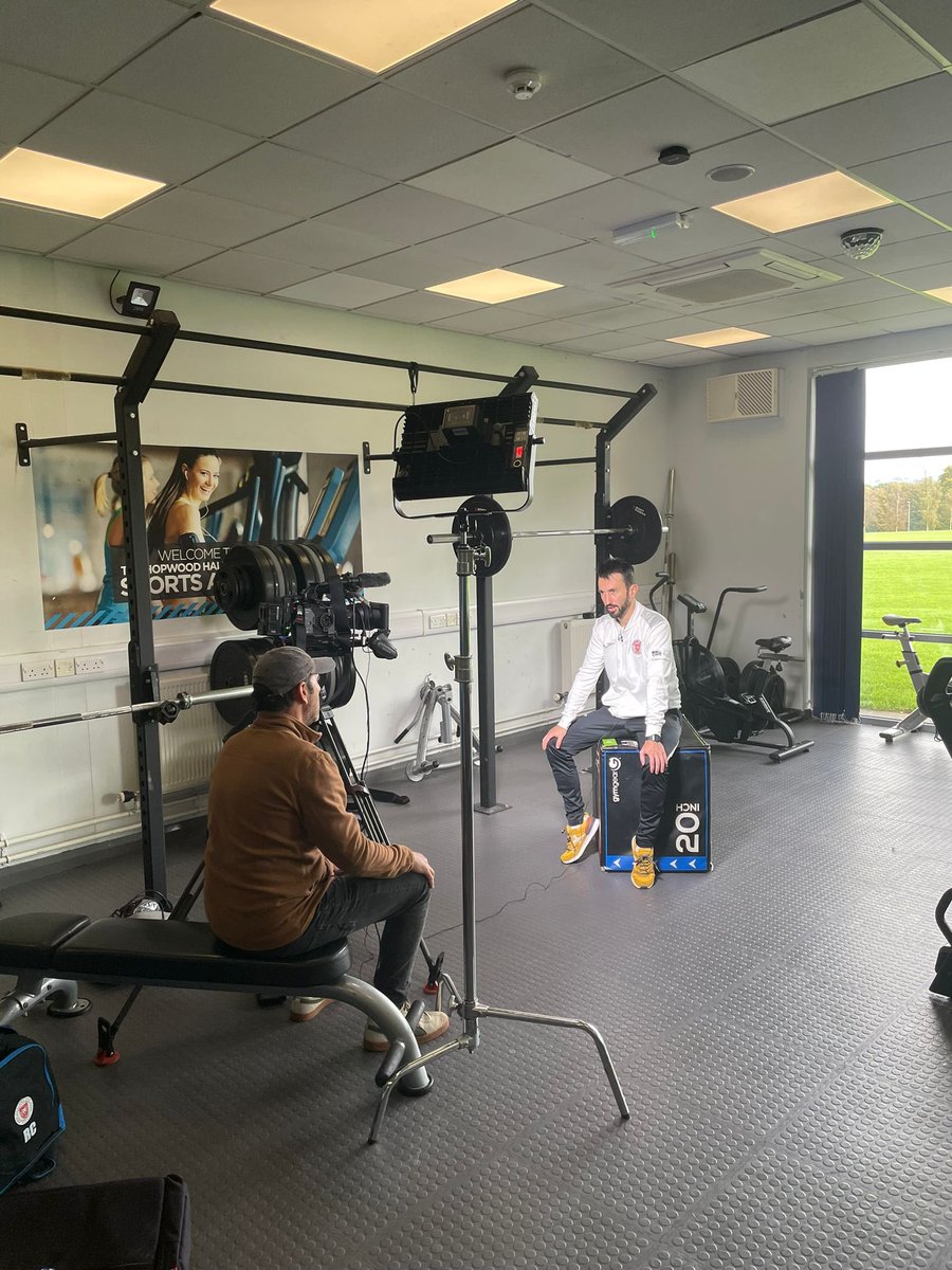 HopwoodArena's tweet photo. We recently had a visit from Sky Sports who interviewed Marcos Leon- the England Deaf Futsal team head coach. The team have been using our halls as their training facility ahead of the World Cup, which begins in Brazil this Friday.

We wish the team the best of luck! 🤞🏻⚽️ https://t.co/8qdzO72SXZ