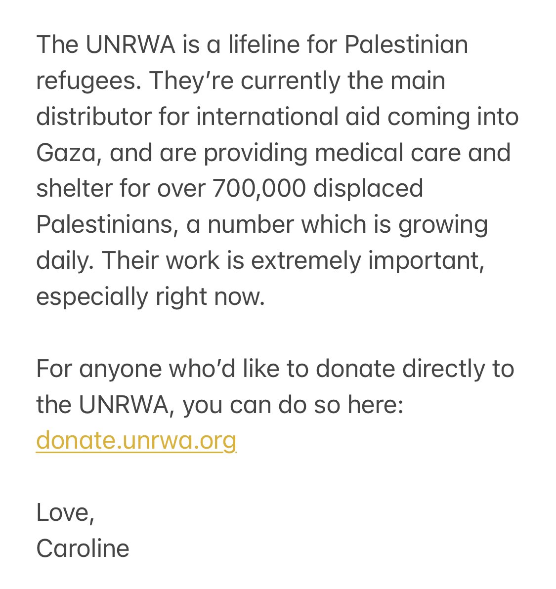 I’m so moved to report back to you that the Dang drop sold a total of 3,088 shirts, raising an astounding $71,000 for the UNRWA My deepest thanks to every one of you who purchased a shirt and contributed to this effort 🕊️ donate.unrwa.org