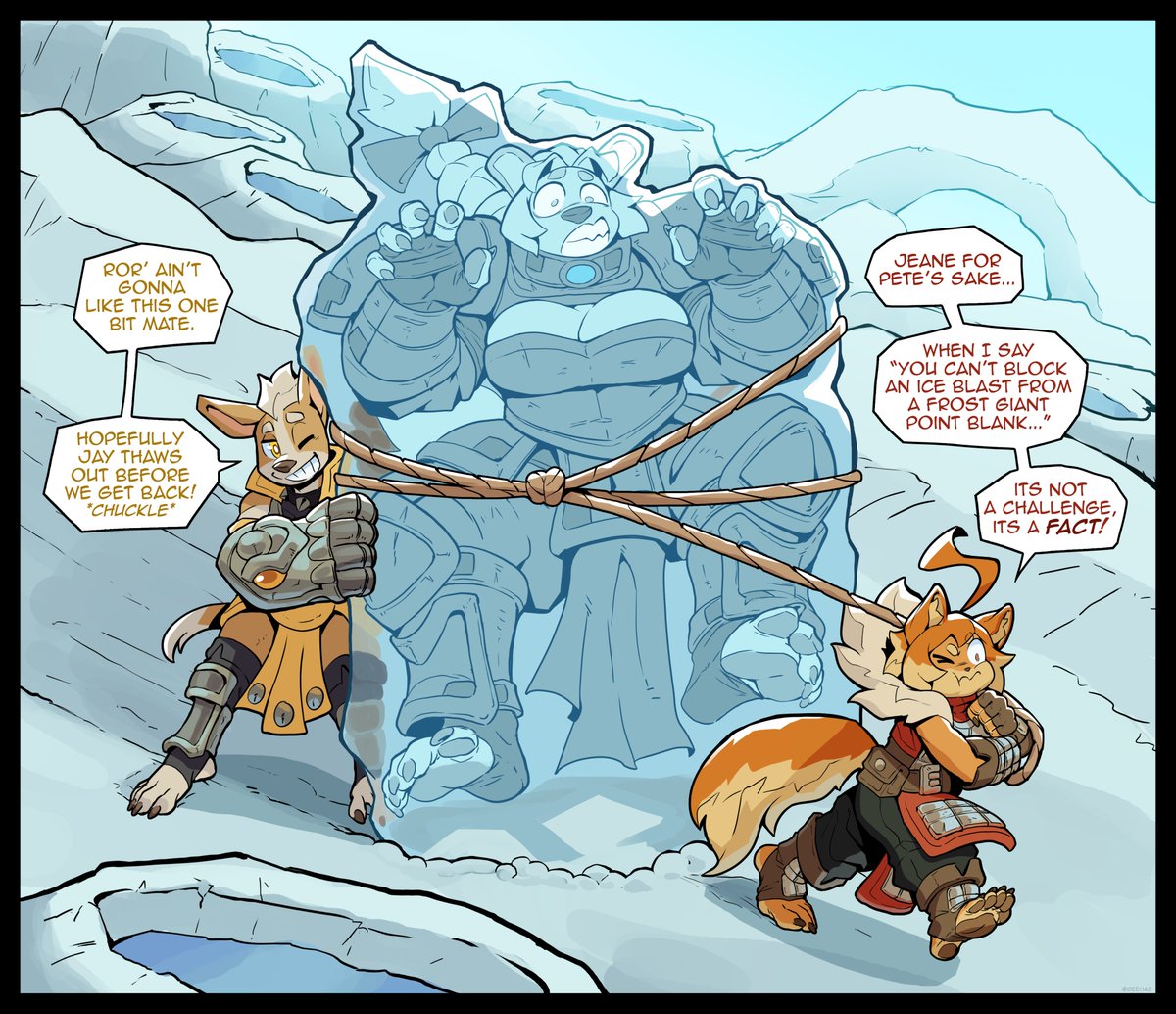 🐶Dog Knights On (and in) Ice