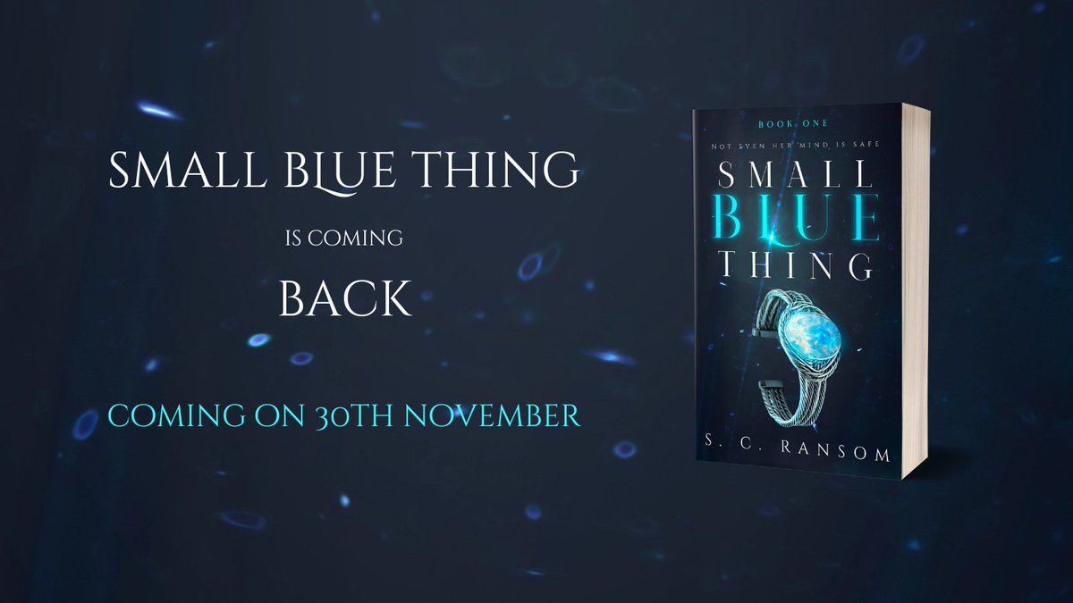 I’m thrilled to announce that I am re-launching my debut novel, Small Blue Thing! This new edition, out on 30th November, comes with an updated story, new covers and brand-new bonus content. Pre-order now! mybook.to/smallbluething #yabooks #paranormalromance #smallbluething